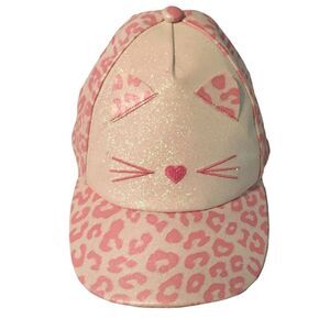 Capelli New York Girl’s Pink Leopard Cat Baseball Hat Cap Kitty